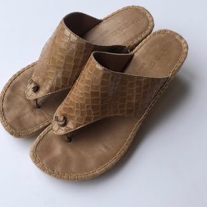 Andre Assous Faux Croc Look Sandals 39